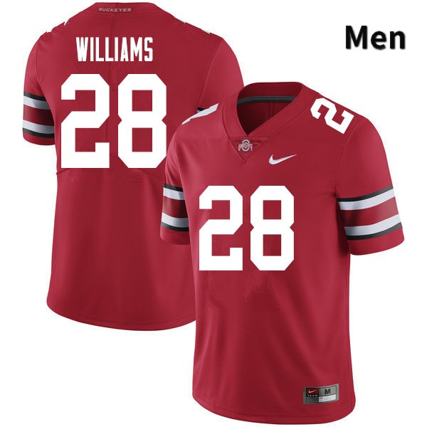 Ohio State Buckeyes Miyan Williams Men's #28 Red Authentic Stitched College Football Jersey